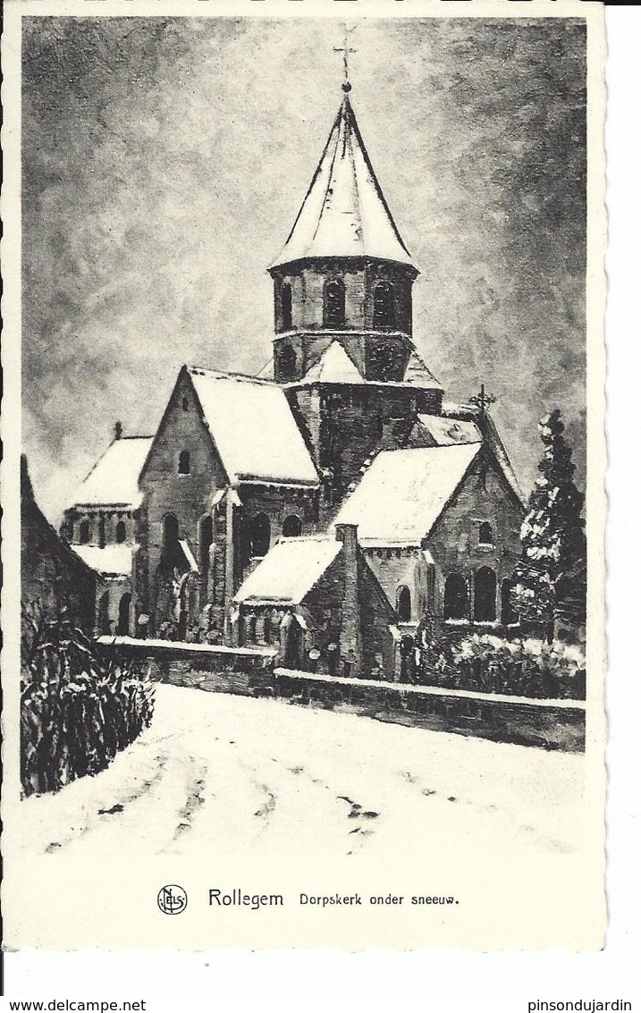 Rollegem - (Kortrijk - Mouscron) Dorpskerk Onder Sneeuw (zie Verso Ook) 2 Nov 1959 - Kortrijk