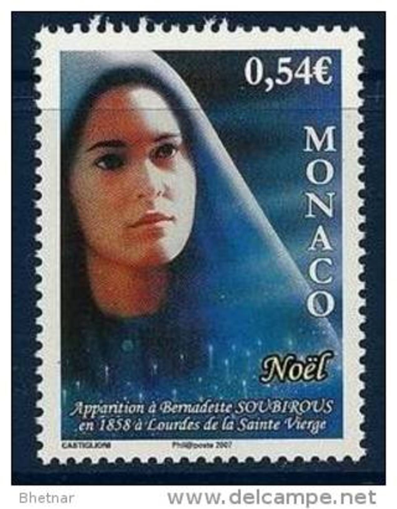 Monaco YT 2601 " Apparition De Lourdes " 2007 Neuf** - Nuevos