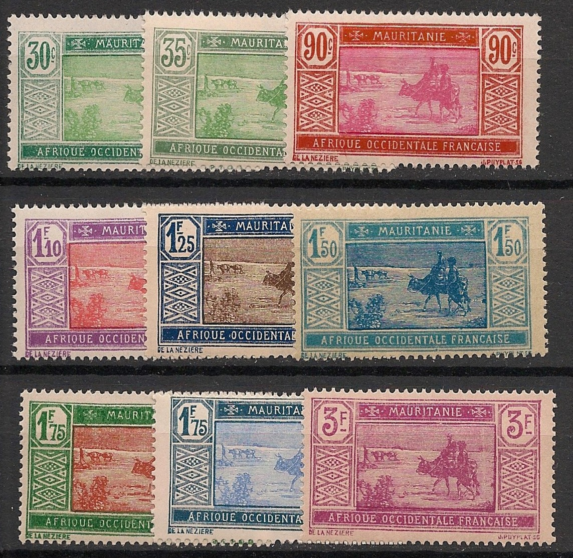 Mauritanie - 1928-38 - N°Yv. 57 à 61 - Série Complète - Neuf * / MH VF - Neufs