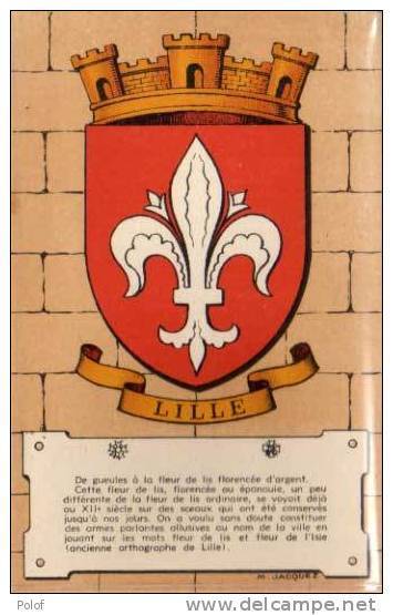 Maurice Jacquez - Blason - Heraldiques Des Villes De France - Lille     (A375) - Autres & Non Classés