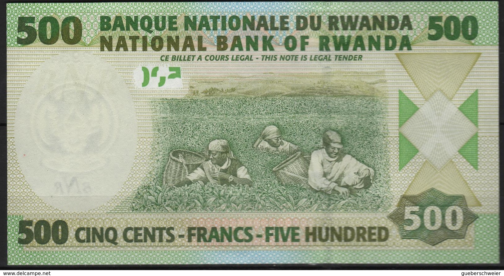 B 112 - RUANDA Billet De 500 Francs De 2004 état Neuf 1er Choix - Ruanda