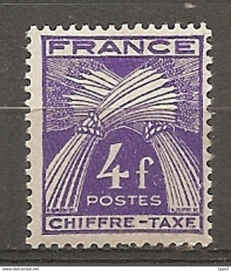 TAXE - Yv. N°  74  ** MNH 4f  CHIFFRE TAXE  Cote  7    Euro  TBE - 1859-1959 Neufs