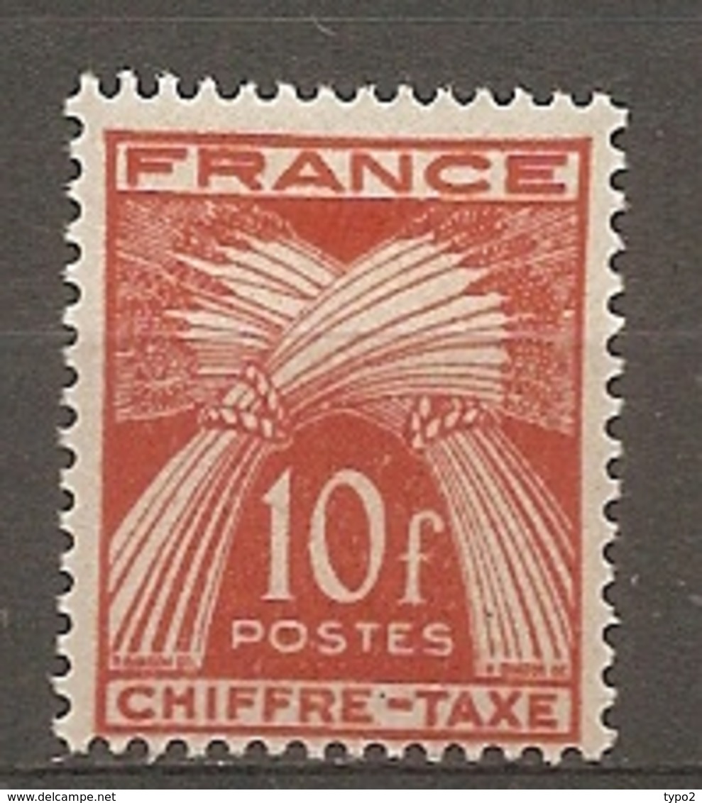TAXE - Yv. N°  76  ** MNH 10f  CHIFFRE TAXE  Cote  3,85    Euro  TBE - 1859-1959 Neufs