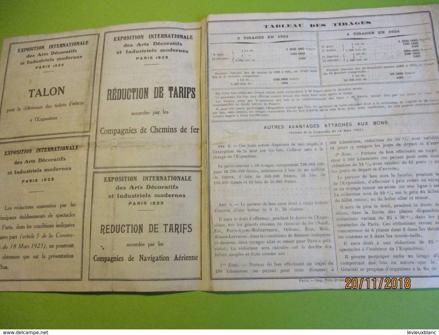 Bon à Lot 50 Fr Porteur/Exposition Internationale Arts Décoratifs Et Industriels Modernes/Imp DUPONT/PARIS/1923   ACT151 - Industrie
