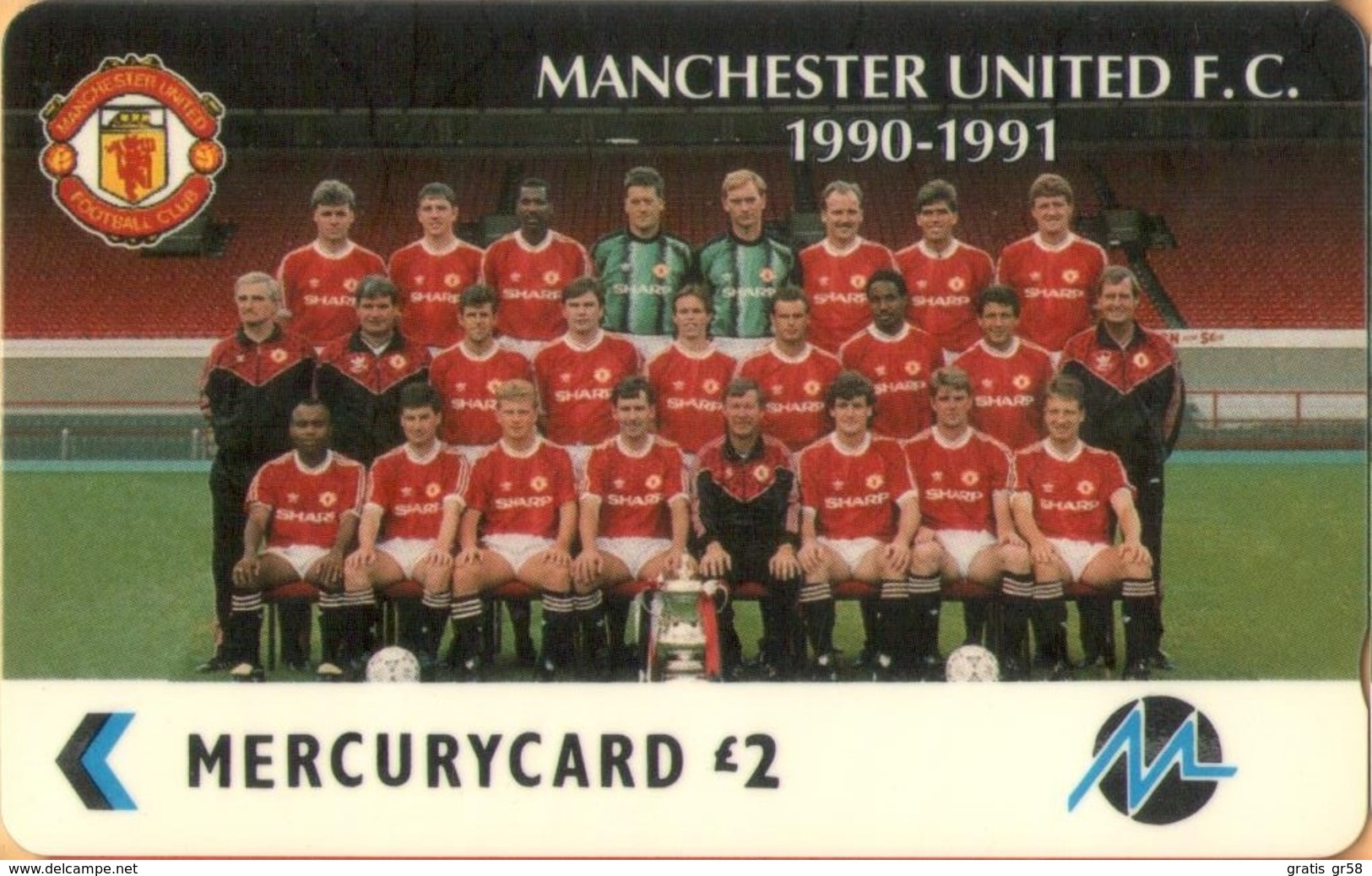 Mercury - GPT, Paytelco. PYF033, Manchester United Photo, 4PFLB/SB, Football Clubs, 7,109 Ex, Used As Scan - [ 4] Mercury Communications & Paytelco