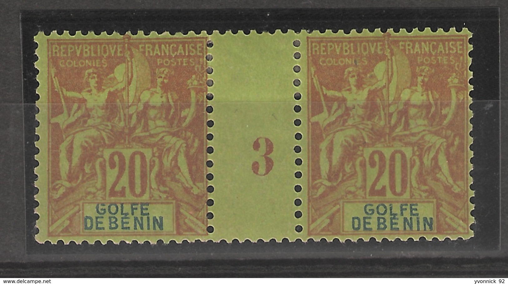 Bénin   Golfe_ Millésimes ( 1893 ) N°19 - Sonstige & Ohne Zuordnung