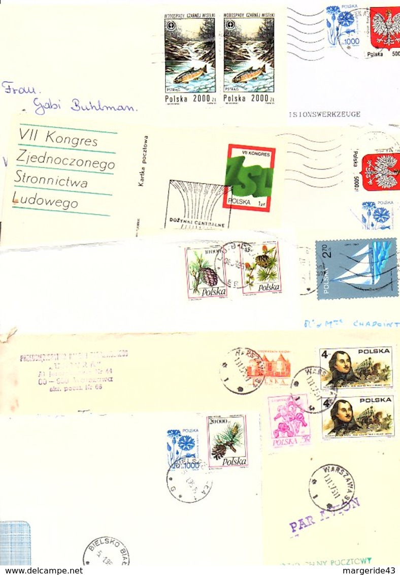 POLOGNE MARCOPHILIE LOT DE LETTRES POUR L'ETRANGER POIDS 86 GRAMMES - Vrac (max 999 Timbres)