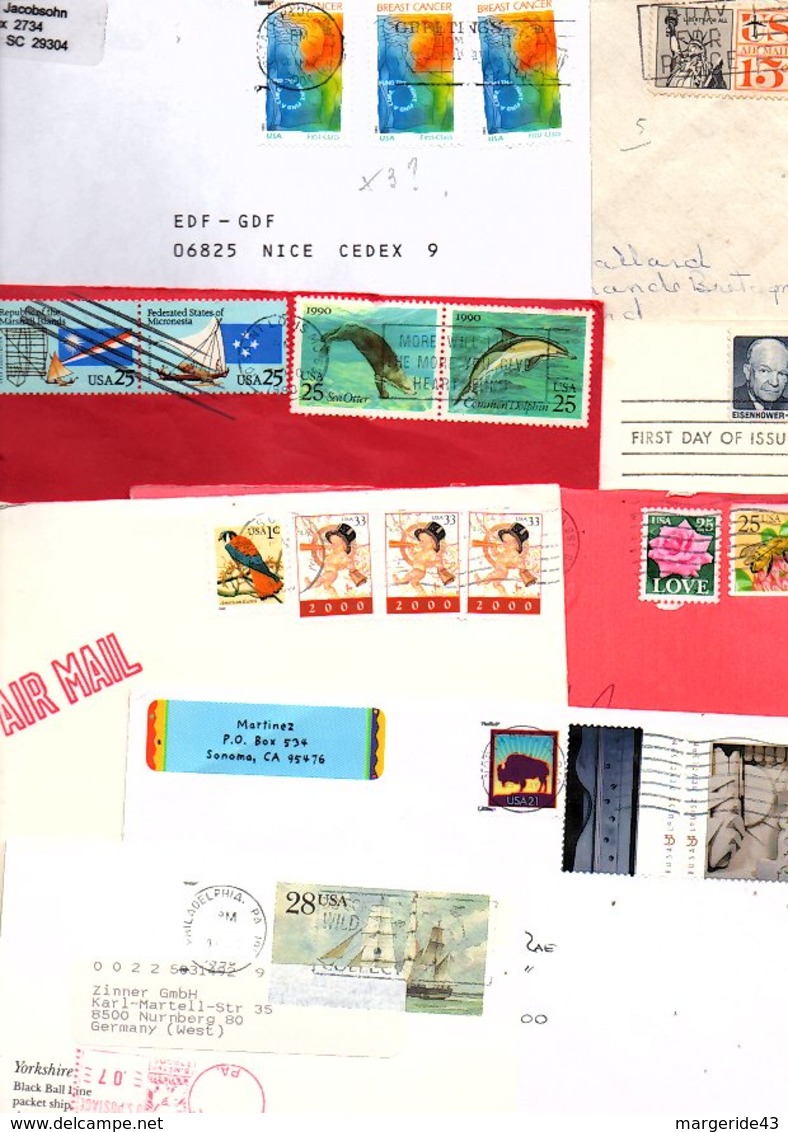 USA ETATS UNIS MARCOPHILIE LOT DE LETTRES POUR LA FRANCE POIDS 460 GRAMMES - Lots & Kiloware (mixtures) - Max. 999 Stamps
