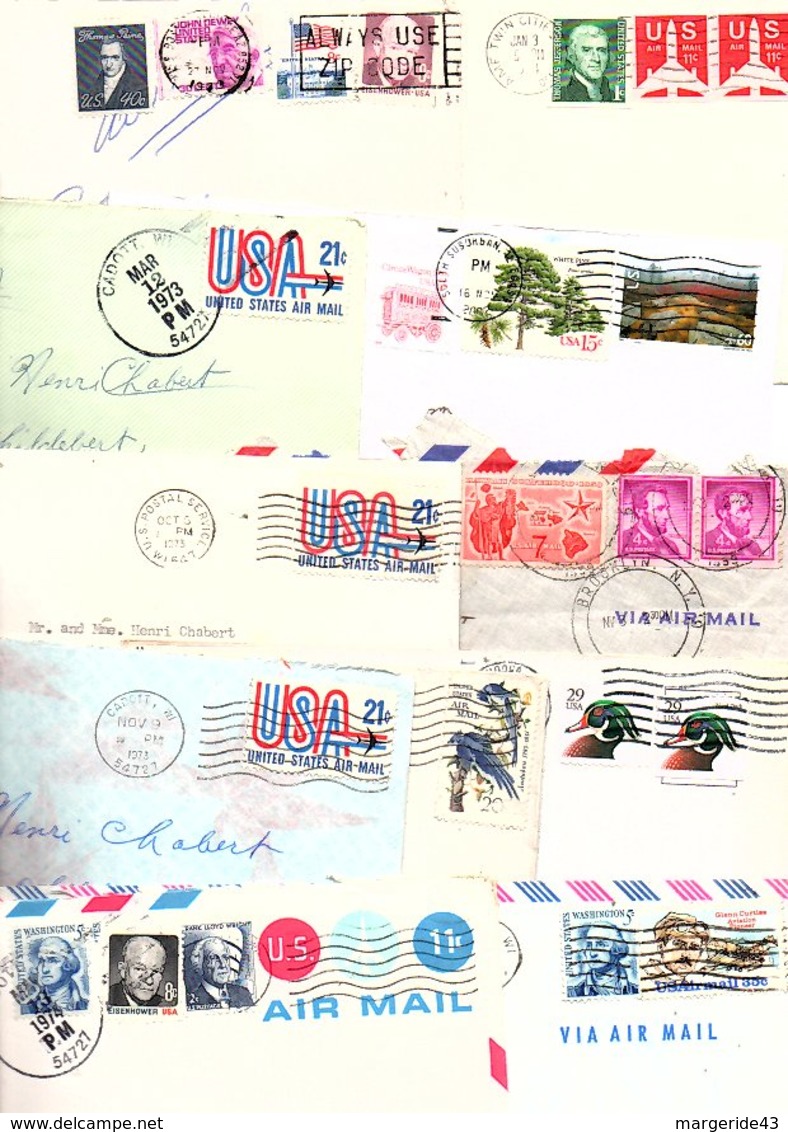 USA ETATS UNIS MARCOPHILIE LOT DE LETTRES POUR LA FRANCE POIDS 460 GRAMMES - Mezclas (max 999 Sellos)