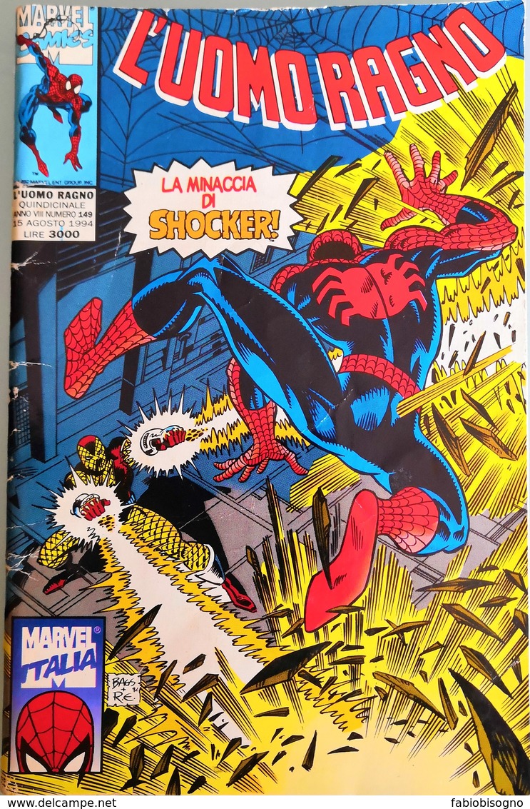 MARVEL - L'UOMO RAGNO ANNO VIII N. 149 AGOSTO 1994 LA MINACCIA DI SHOCKER - Spiderman