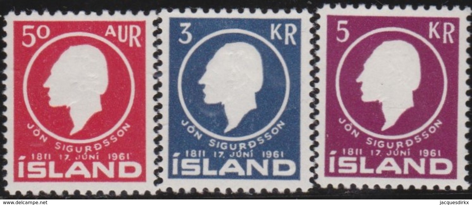 IJsland      .    Yvert       .    306/308         .    **  .    Postfris ZONDER Plakker    .   /    .   MNH - Nuovi