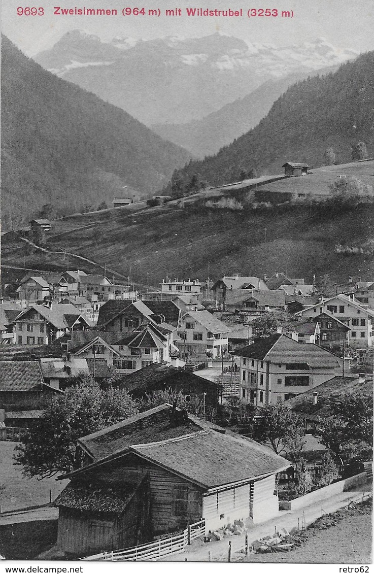 ZWEISIMMEN → Generalansicht Mit Wildstrubel, Ca.1910 - Trub