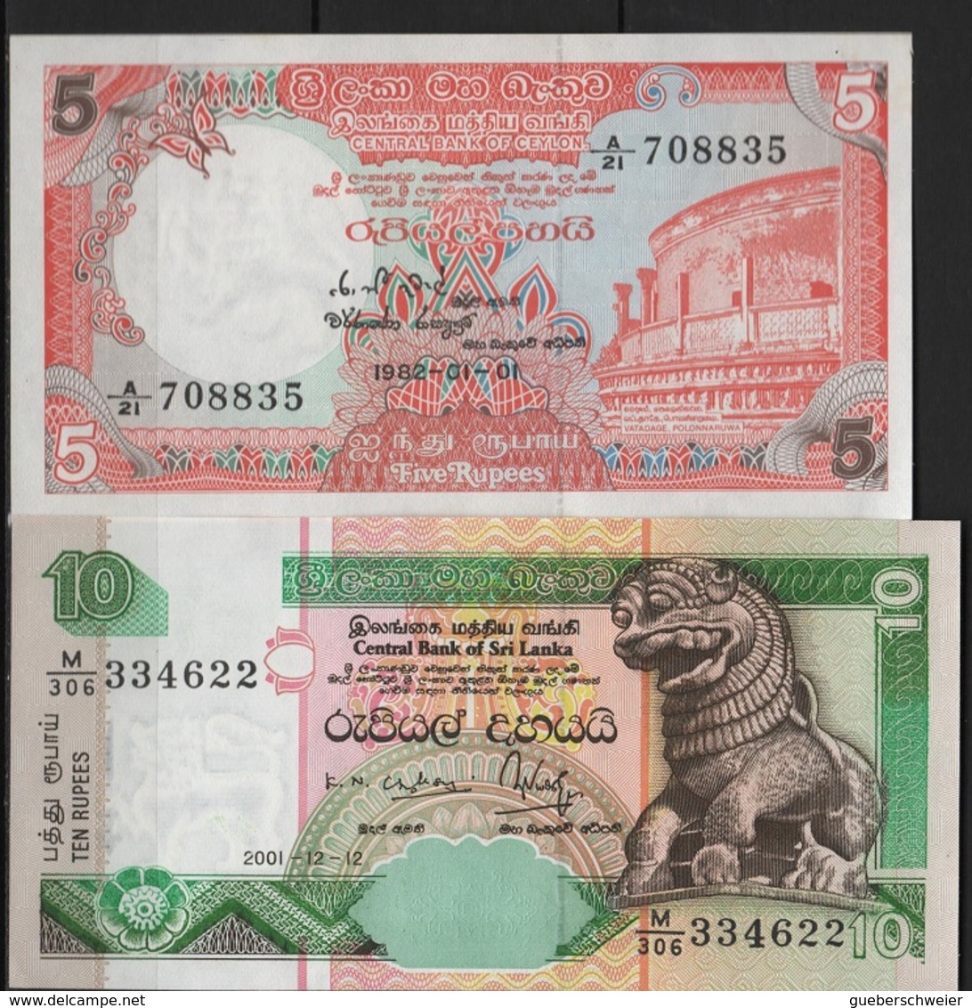 B 117 - SRI LANKA Lot De 2 Billets état Neuf 1er Choix - Sri Lanka