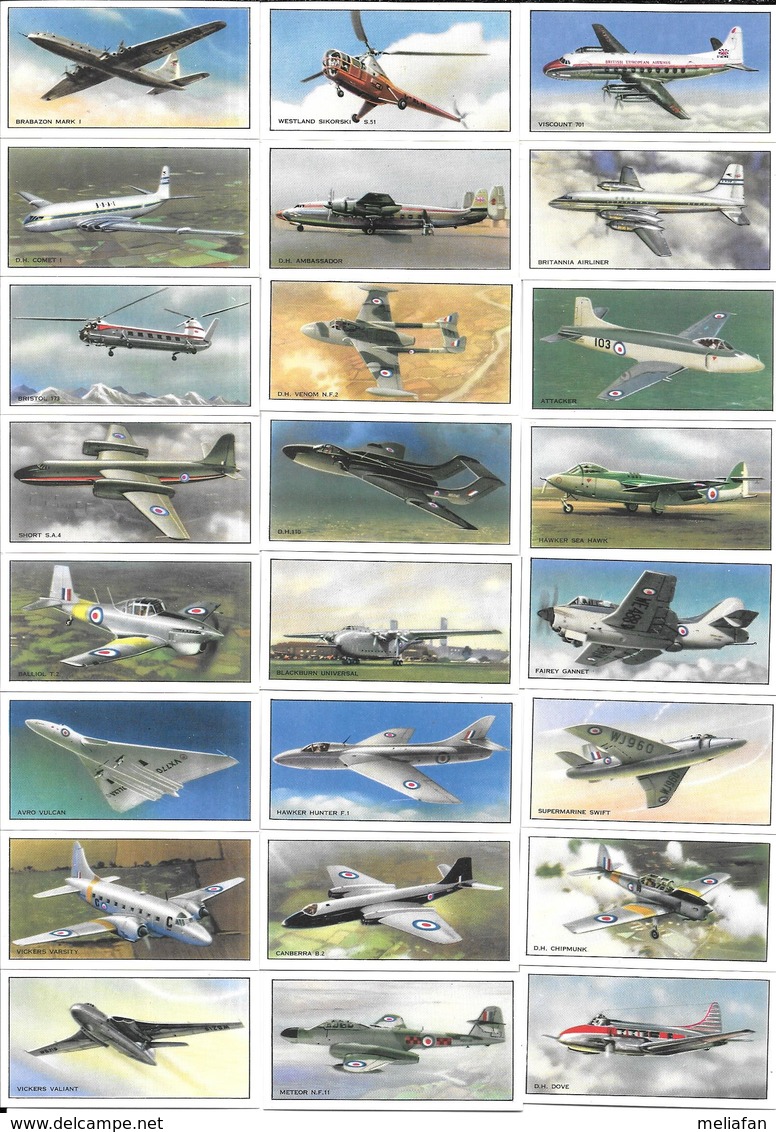 BA80 - SERIE COMPLETE CARTES BEAULAH'S - MODERN BRITISH AIRCRAFT - Autres & Non Classés