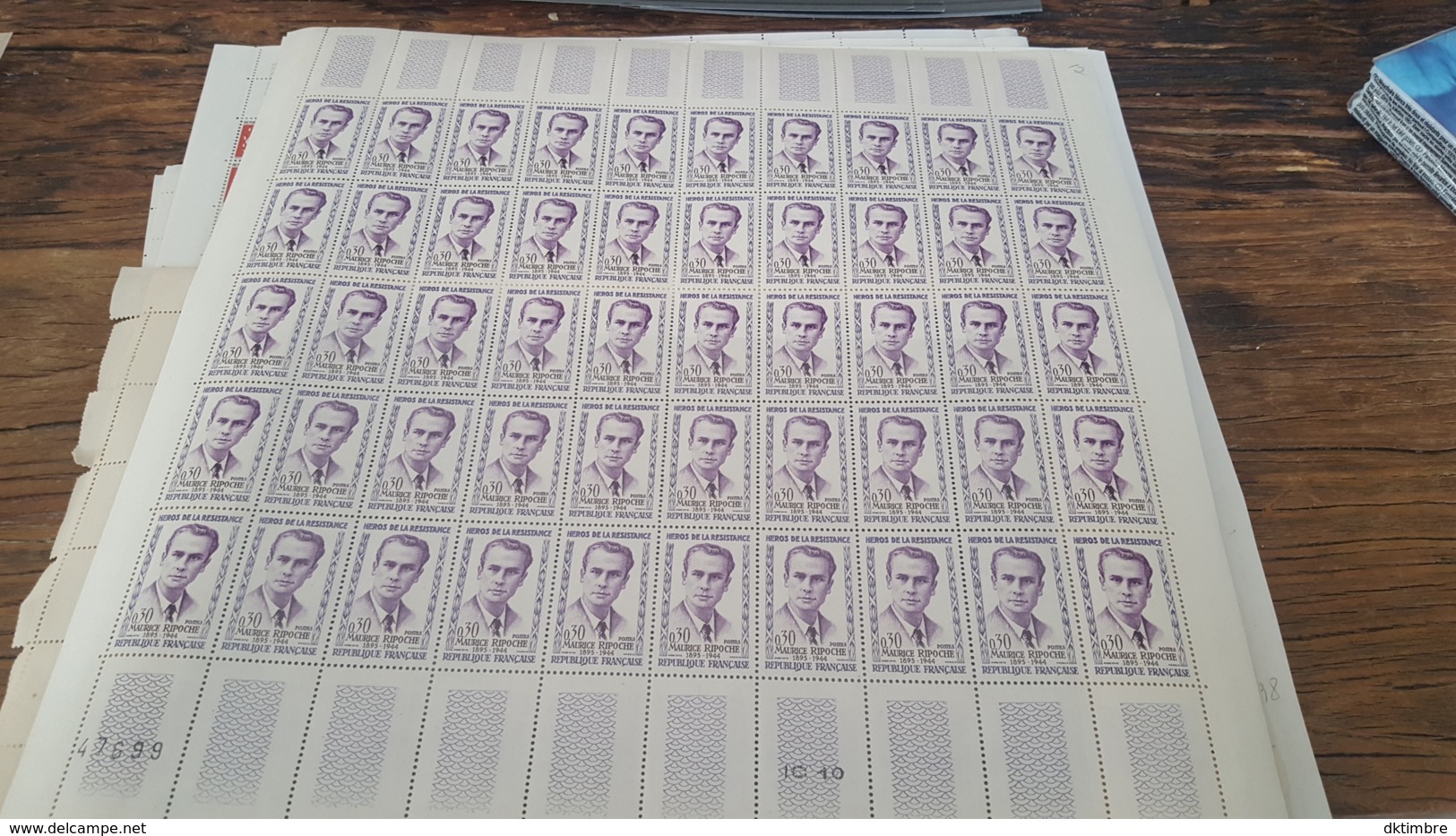 LOT 439990 TIMBRE DE FRANCE NEUF**  LUXE N°1250 VALEUR 150 EUROS FEUILLE - Full Sheets