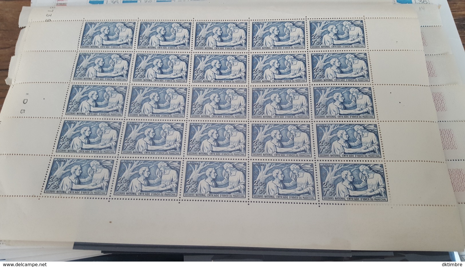 LOT 439993 TIMBRE DE FRANCE NEUF**  LUXE N°489 VALEUR 275 EUROS FEUILLE - Feuilles Complètes