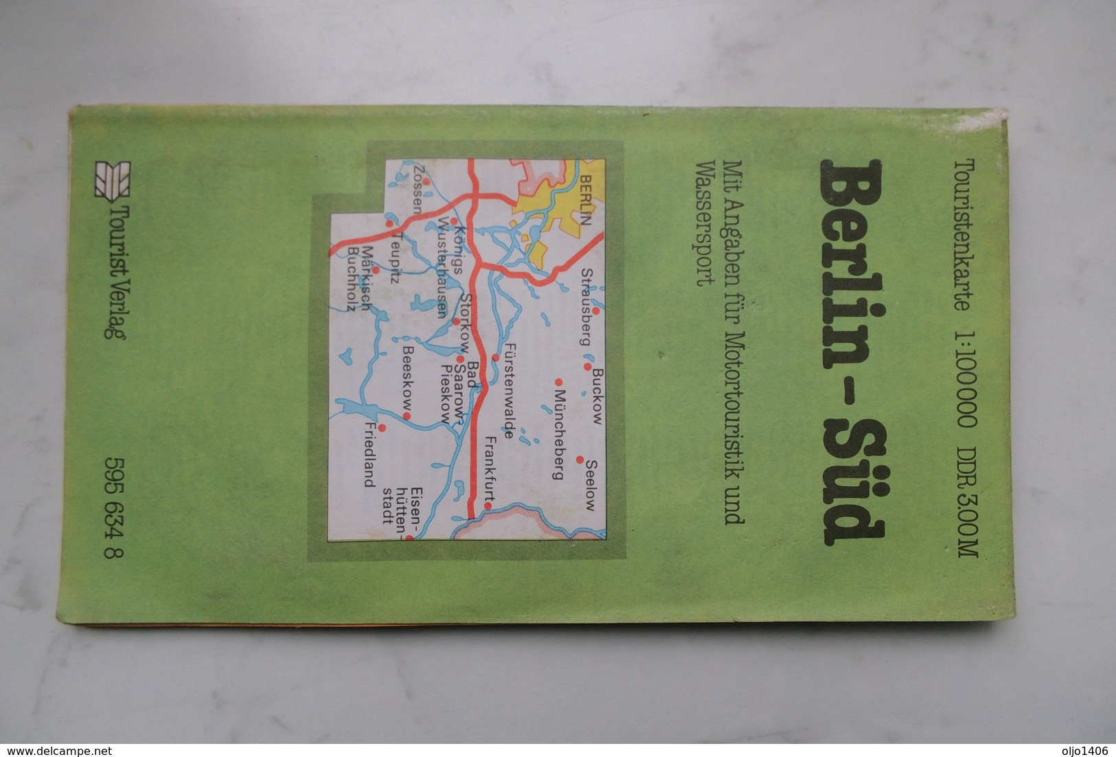 DDR-Touristenkarte / Landkarte Berlin Süd; VEB Tourist Verlag 1979 - 5956348 - Wereldkaarten