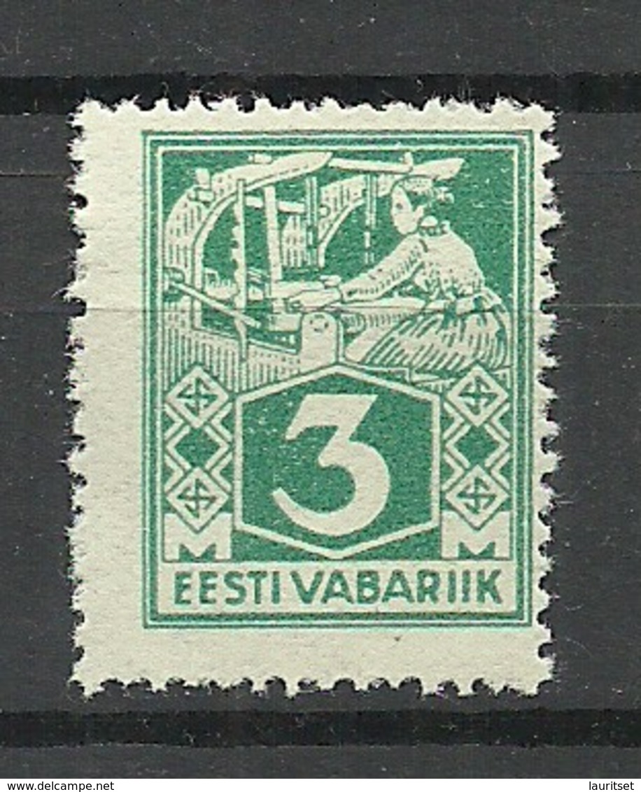 ESTLAND Estonia 1922 Michel 36 A 5 Fifth Paper (soft Porous) MNH - Estonie