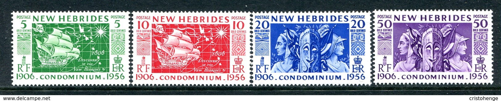 New Hebrides 1956 50th Anniversary Of Condominium Set MNH (SG 80-83) - Unused Stamps