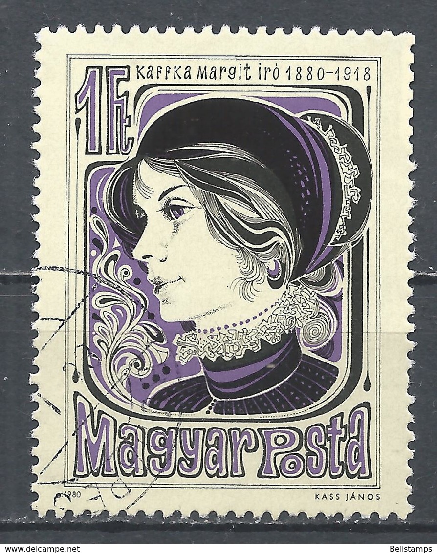 Hungary 1980. Scott #2650 (U) Margit Kaffka (1880-1918), Writer ** Complete Issue - Oblitérés