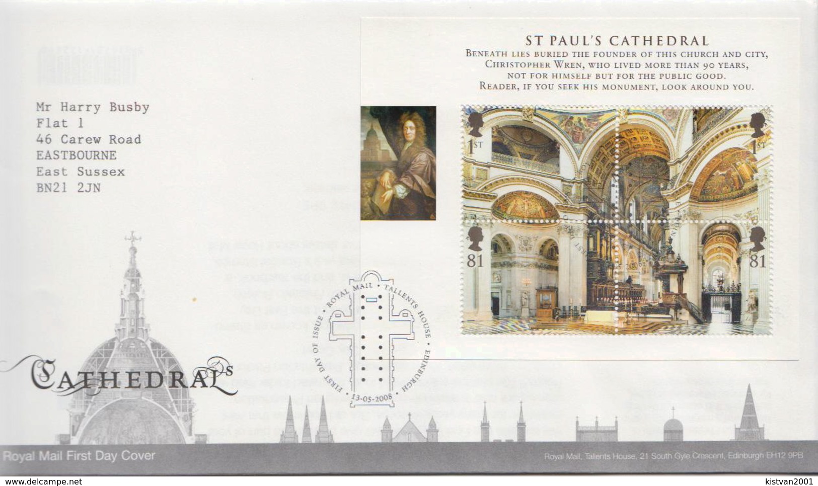 Great Britain Set And SS On 2 FDCs - Churches & Cathedrals