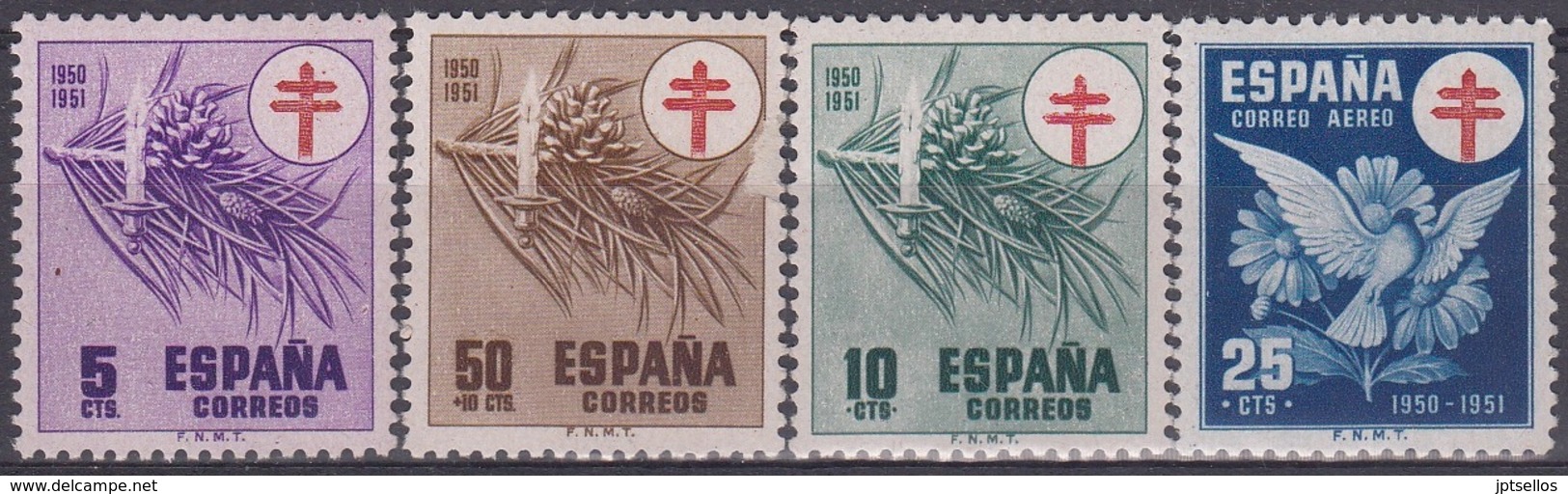 ESPAÑA 1950 Nº 1084/87 NUEVO PERFECTO - Neufs