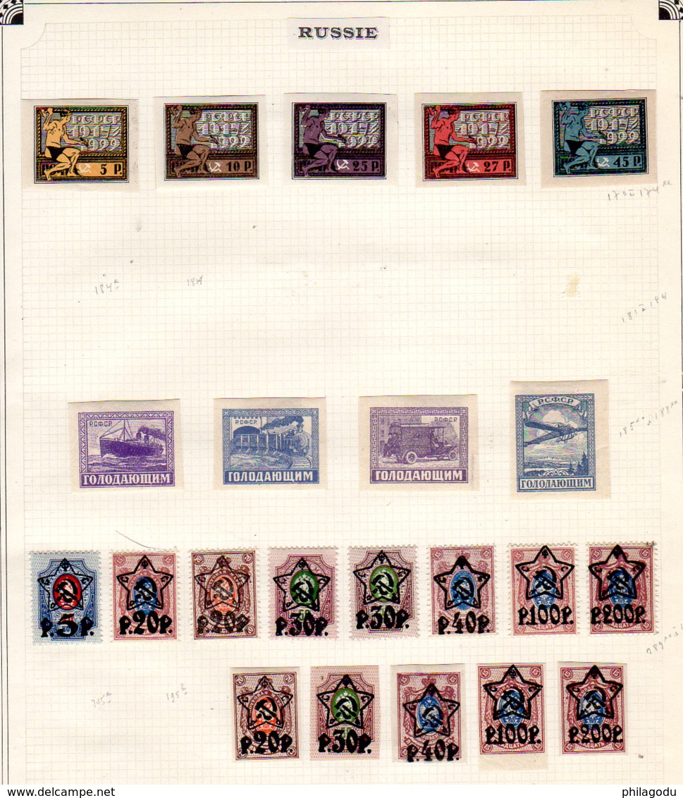 1921-22    Russie, Timbres Entre 139 Et 222*, Cote 191 €, - Unused Stamps