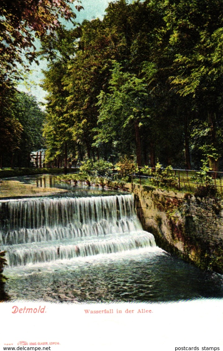 Detmold, Wasserfall In Der Allee, Um 1900/05 - Hanau