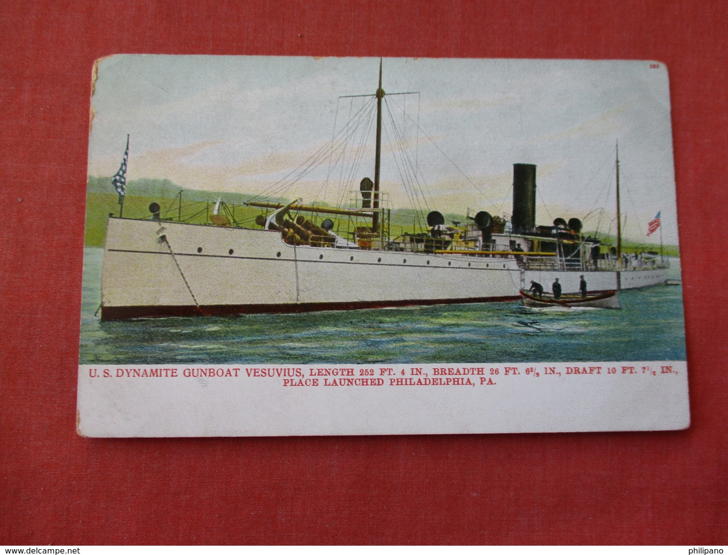 US Dynamite Gunboat Vesuvius    Ref 3158 - Oorlog