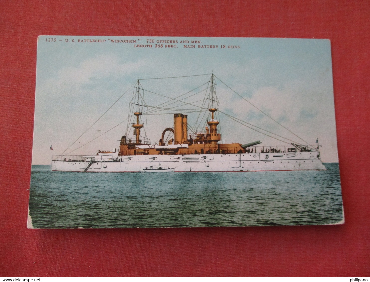 US  Battleship Wisconsin    Ref 3158 - Oorlog