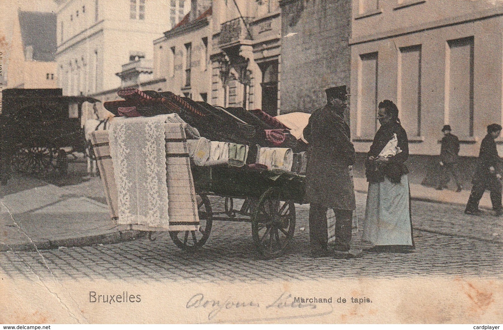 BRUXELLES - Marchand De Tapis - Belle Carte Couleur  +/- 1904 - Ambachten