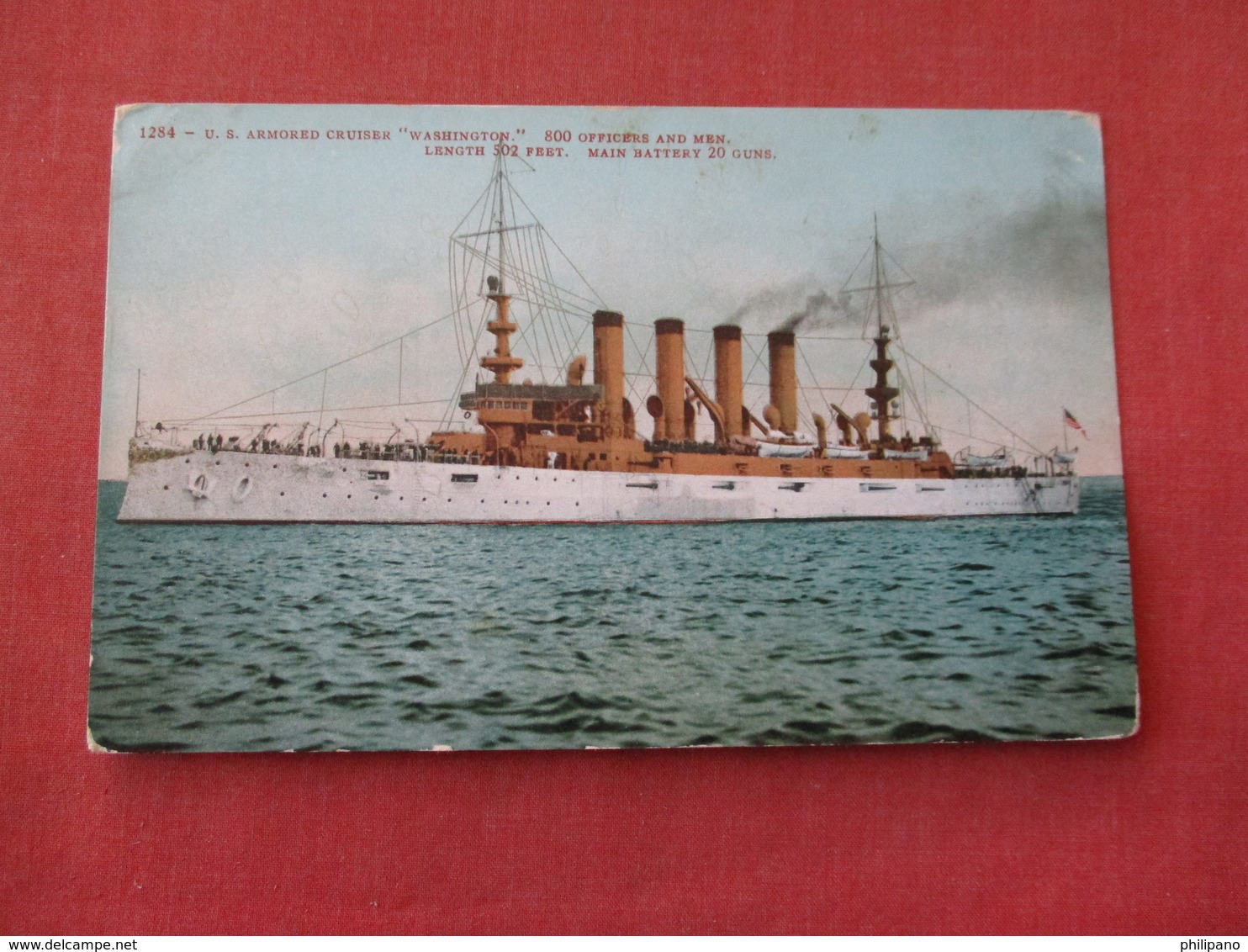 US Armored Cruiser Washington   Ref 3158 - Warships