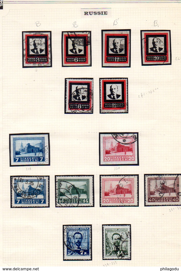 1924-26    Russie, Timbres Entre 266 Et 356 Ob, Cote 168 € - Used Stamps