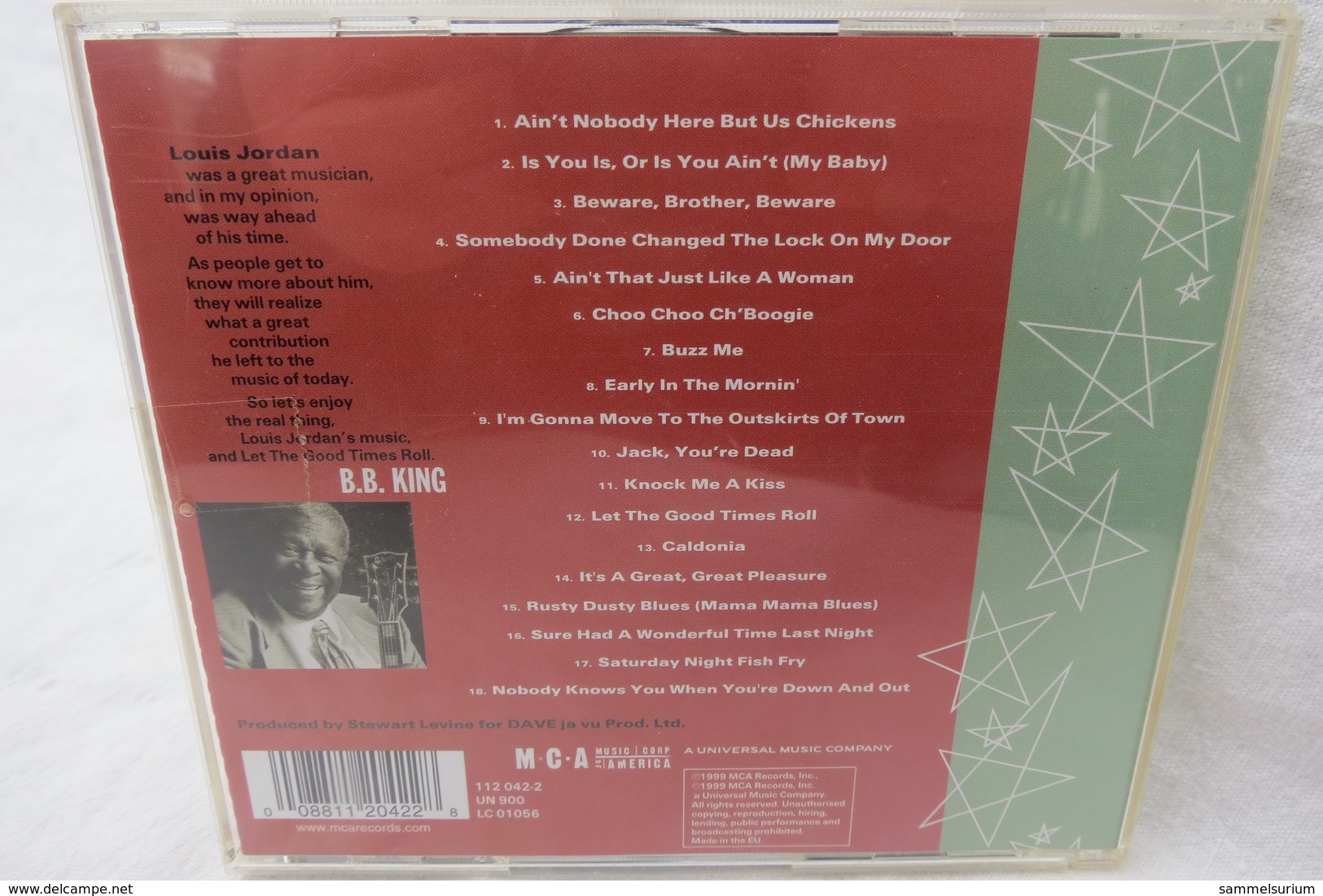 CD "B.B. King" Let The Good Times Roll, The Music Of Louis Jordan - Blues