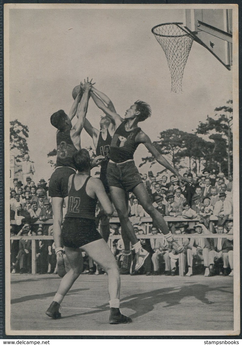 1936 Germany Berlin Olympics Olympia Sammelwerk 14 Bild 157 Gruppe 59 Basketball Philippines Mexico - Trading-Karten