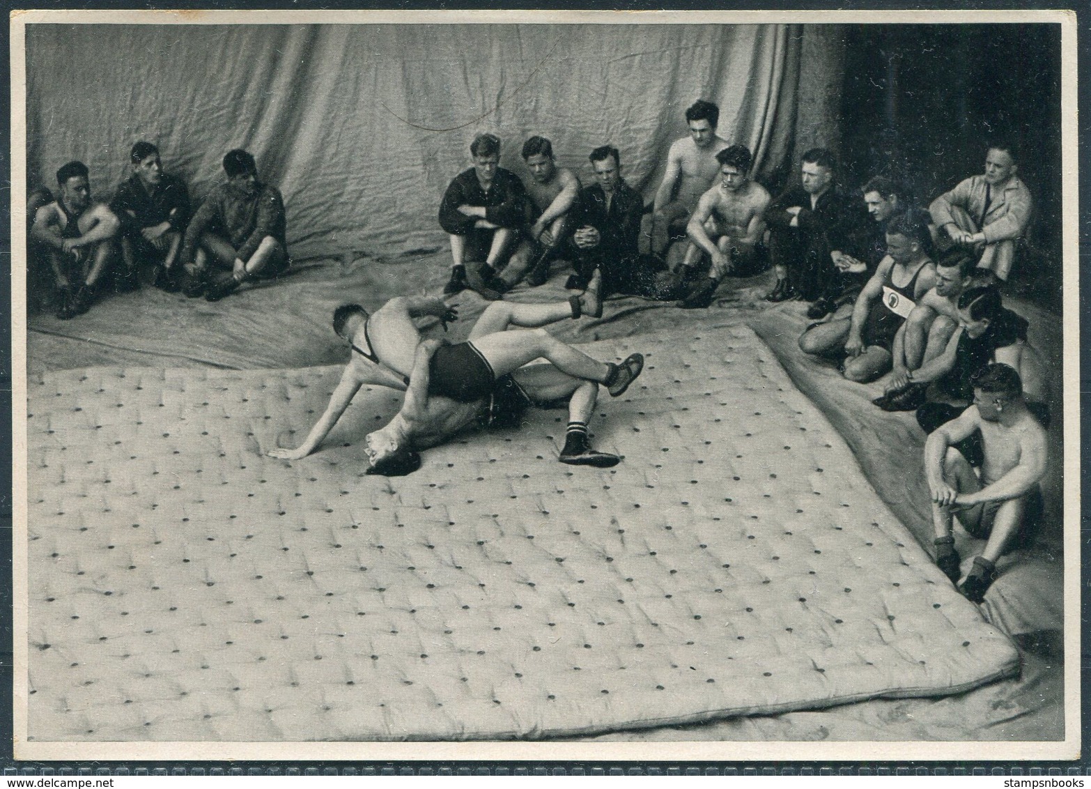 1936 Germany Berlin Olympics Olympia Sammelwerk 13 Bild 147 Gruppe 55 Wrestling - Trading-Karten
