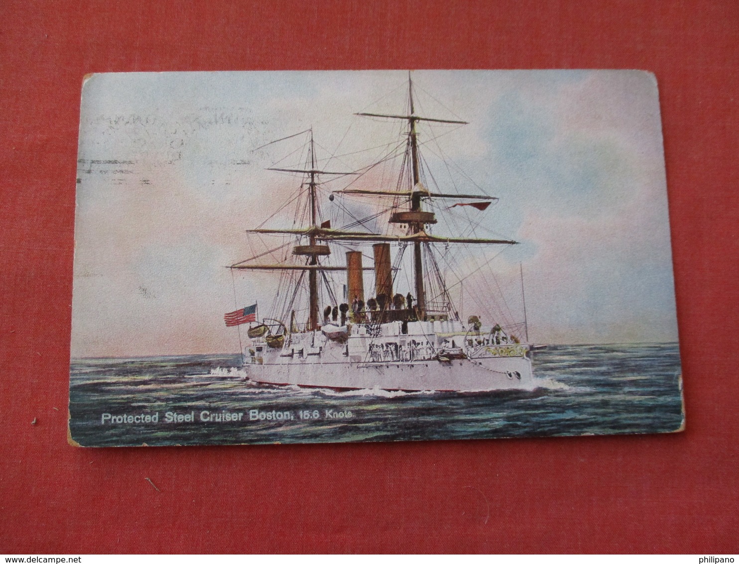 Protected Steel Cruiser Boston  --. Ref 3158 - Warships