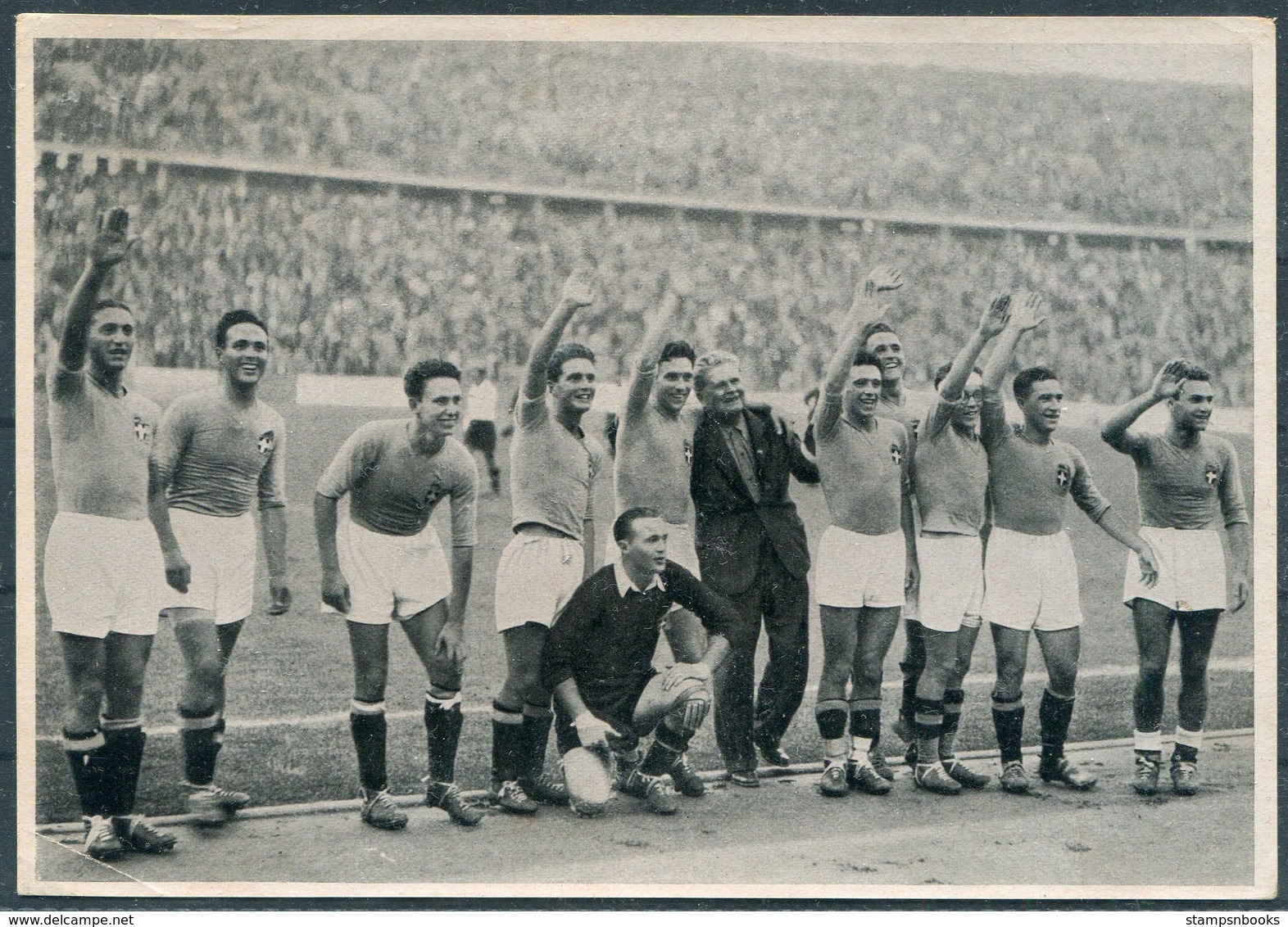 1936 Germany Berlin Olympics Olympia Sammelwerk 14 Bild 143 Gruppe 58 Italy V Austria Football - Trading Cards