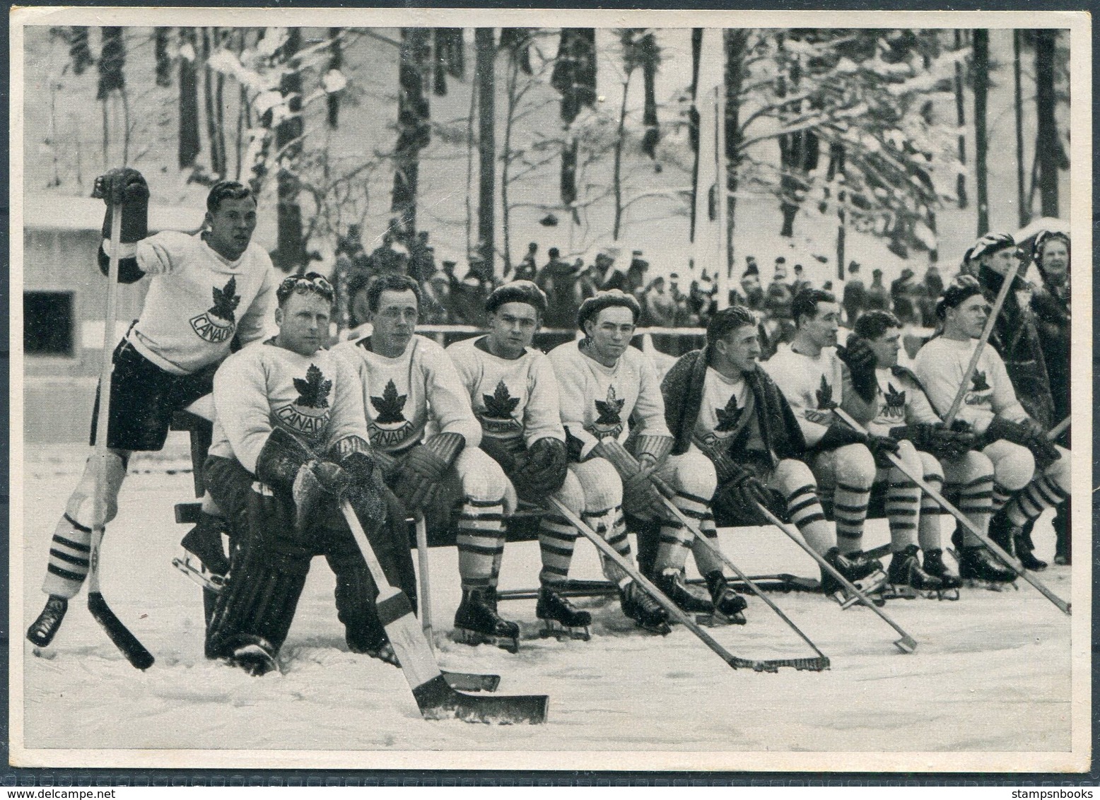 1936 Germany Berlin Olympics Olympia Sammelwerk 13 Bild 30 Gruppe 55 Canada Ice Hockey - Trading Cards