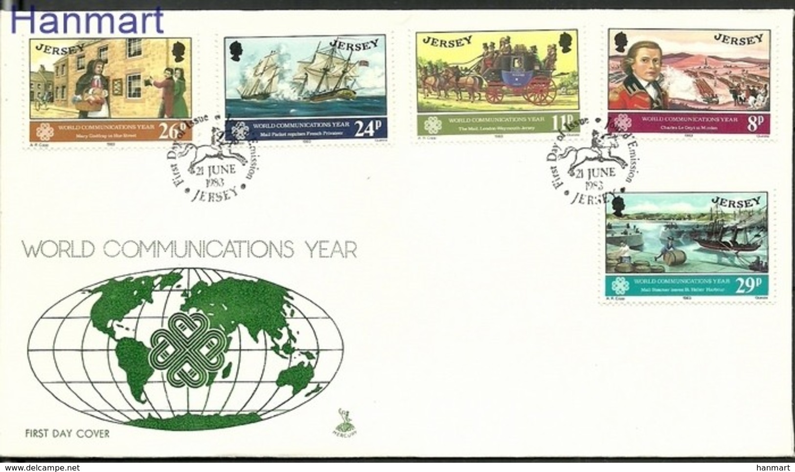 Jersey 1983 Mi 303-307 FDC ( FDC ZE3 JRS303-307 ) - Jersey