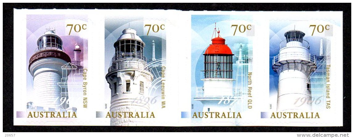 Australie Australia 4162/65 Et 4166/69 Timbres Et Auto-adhésifs Issues De Carnet , Phare - Phares