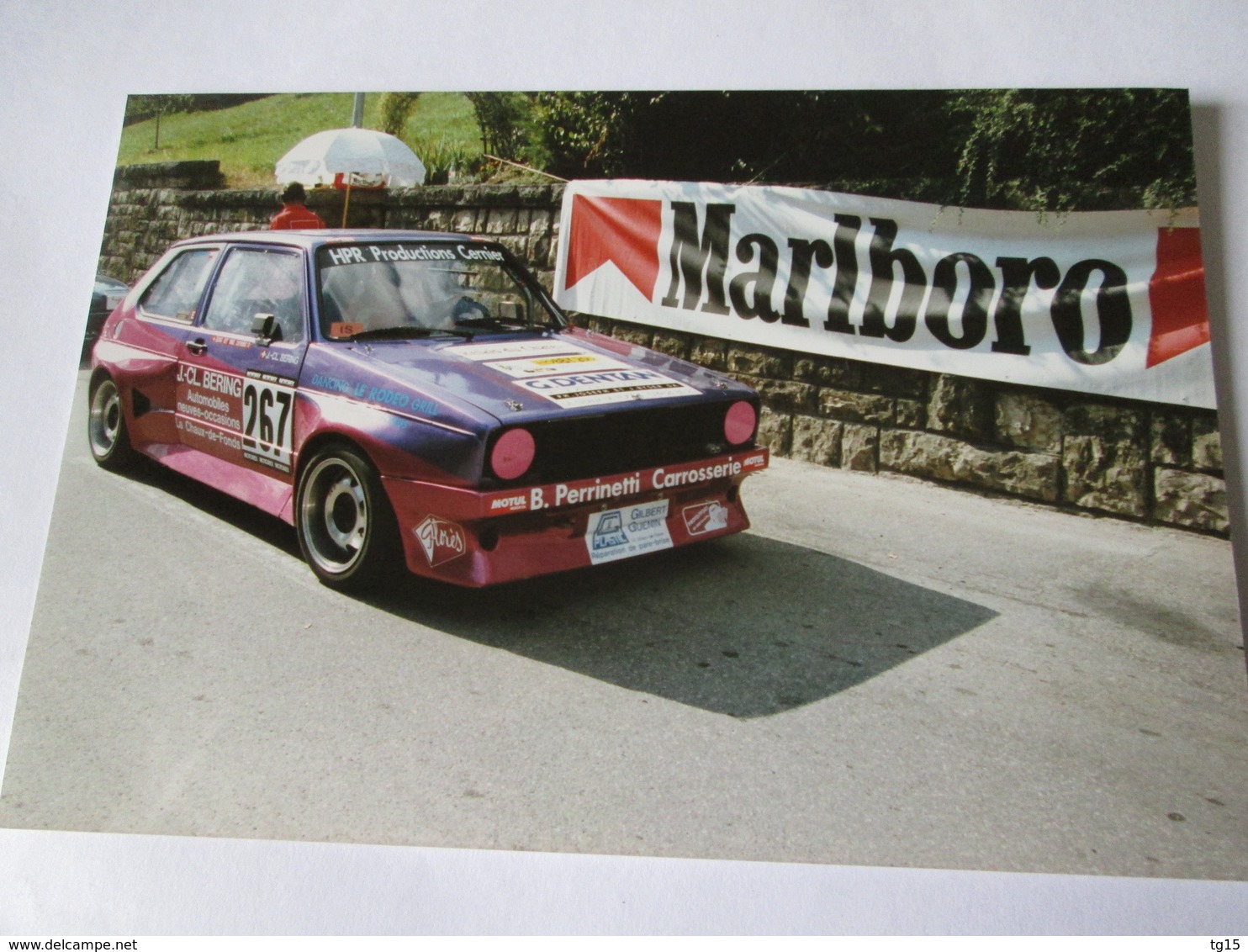 PHOTO VOLKSWAGEN  GOLF JEAN CLAUDE BERING 15x10 Course De Cote SAINTE URSANNE LES RANGIERS (SUISSE) 91 - Cars