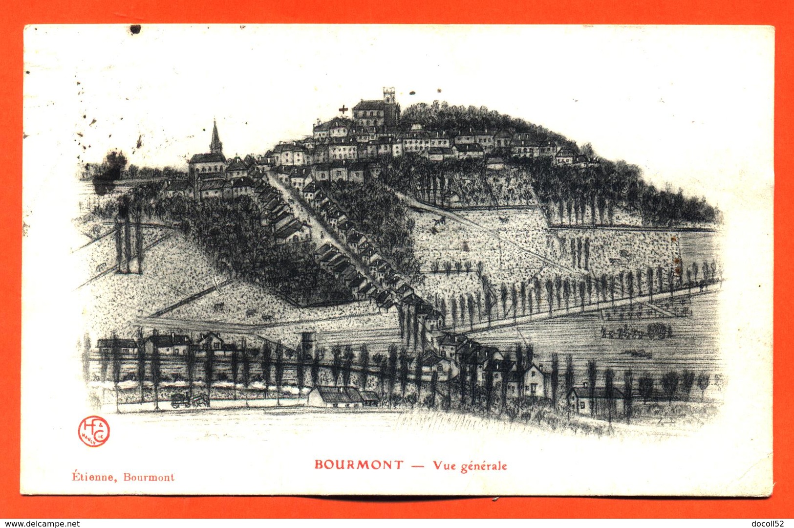 CPA 52 Bourmont  " Vue Générale " - Bourmont