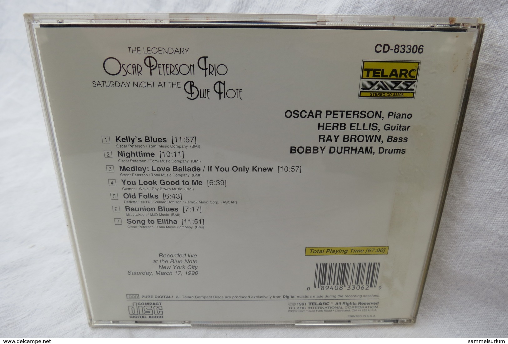 CD "Oscar Peterson Trio" Saturday Night At The Blue Note - Blues