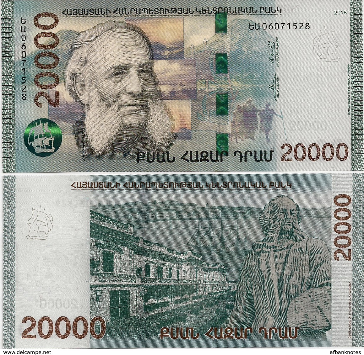 ARMENIA       20,000 Dram       P-New       2018       UNC  [ 20000 ] - Armenia
