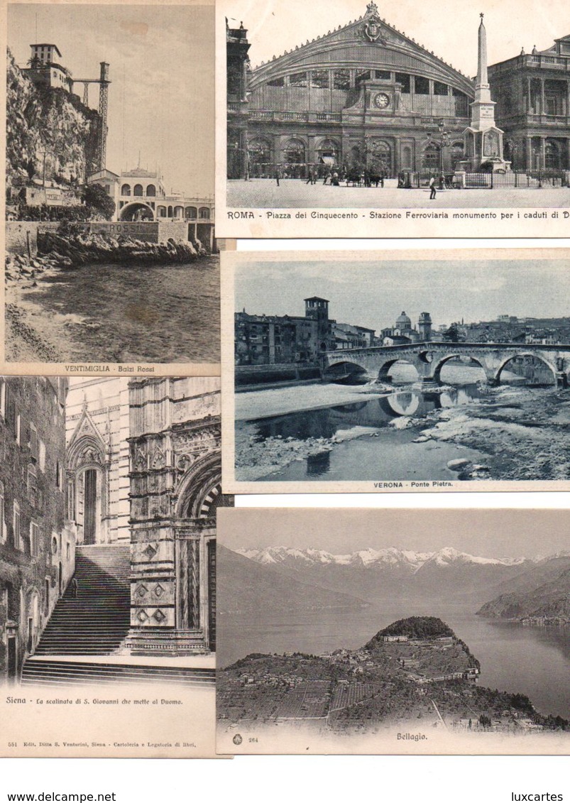 LOT DE  500 CARTES POSTALES ITALIE (1900/1955) / . LOT OF 500 POSTCARDS ITALY/ ITALIA ( 1900/1955). - 500 CP Min.