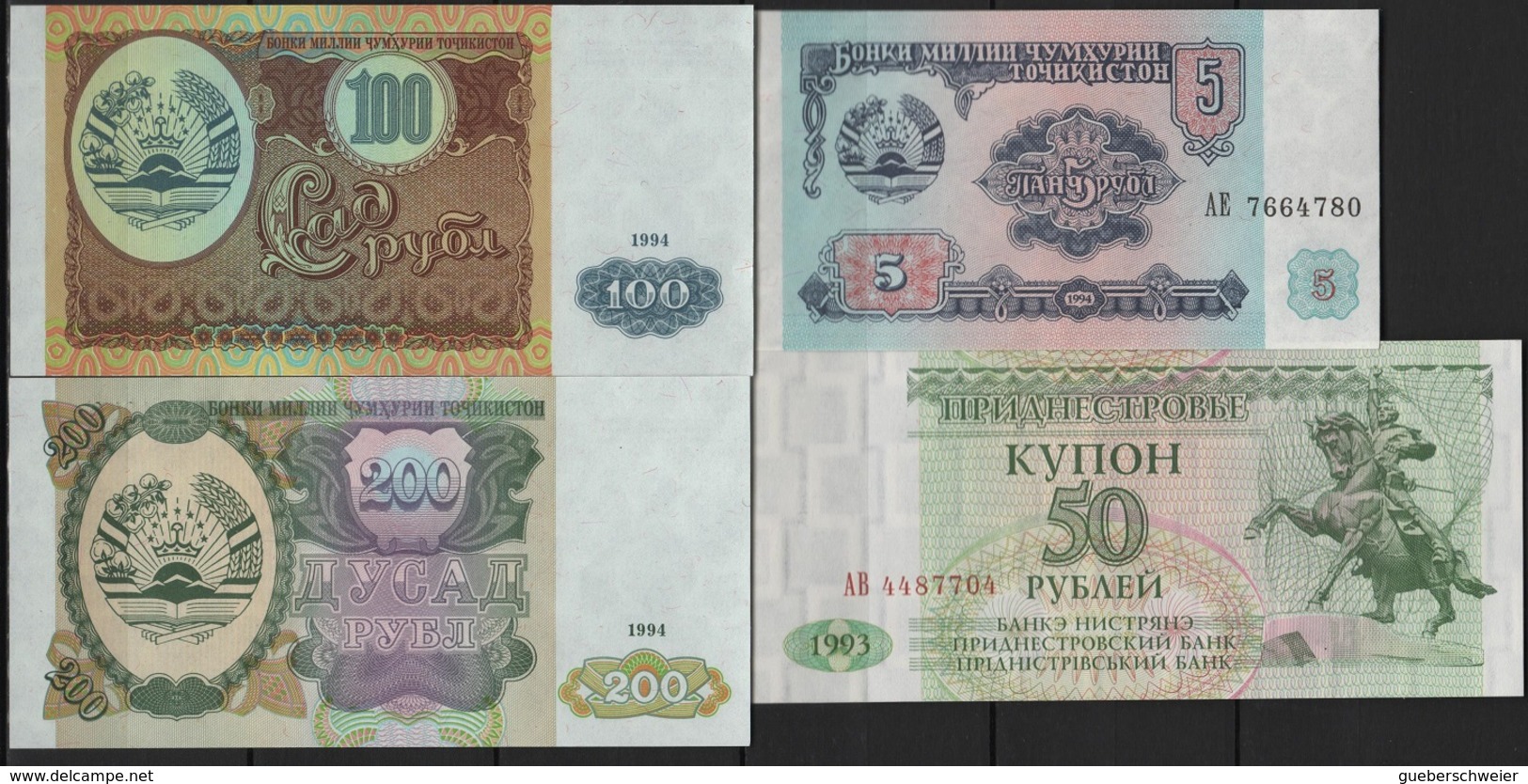 B 123 - TADJIKISTAN Lot De 4 Billets état Neuf 1er Choix - Tadzjikistan