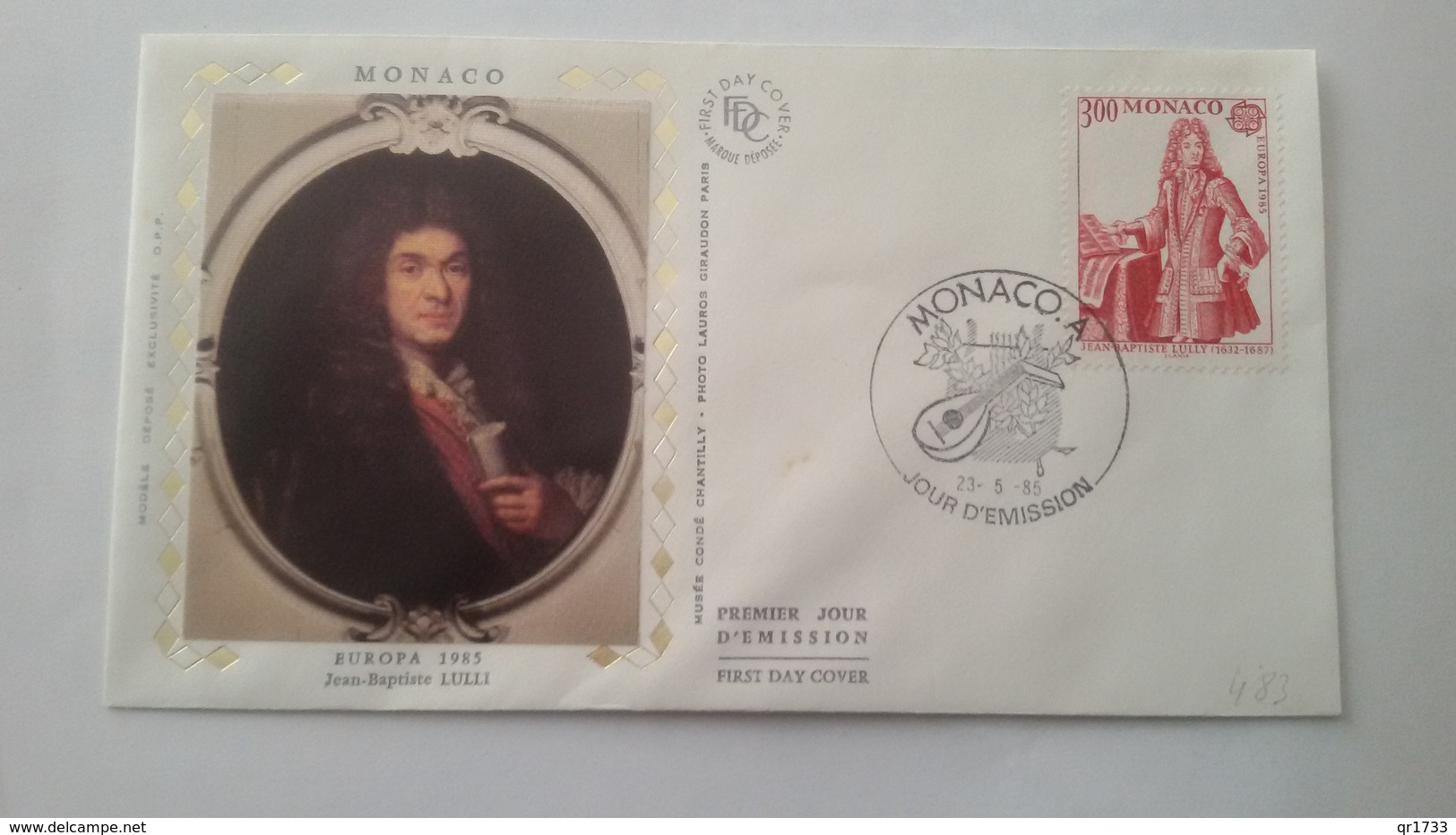 MONACO ..1°  Jour.d'émission..FDC ..1985.Timbre...EUROPA 1985 JEAN BATISTE LULLI - Joint Issues