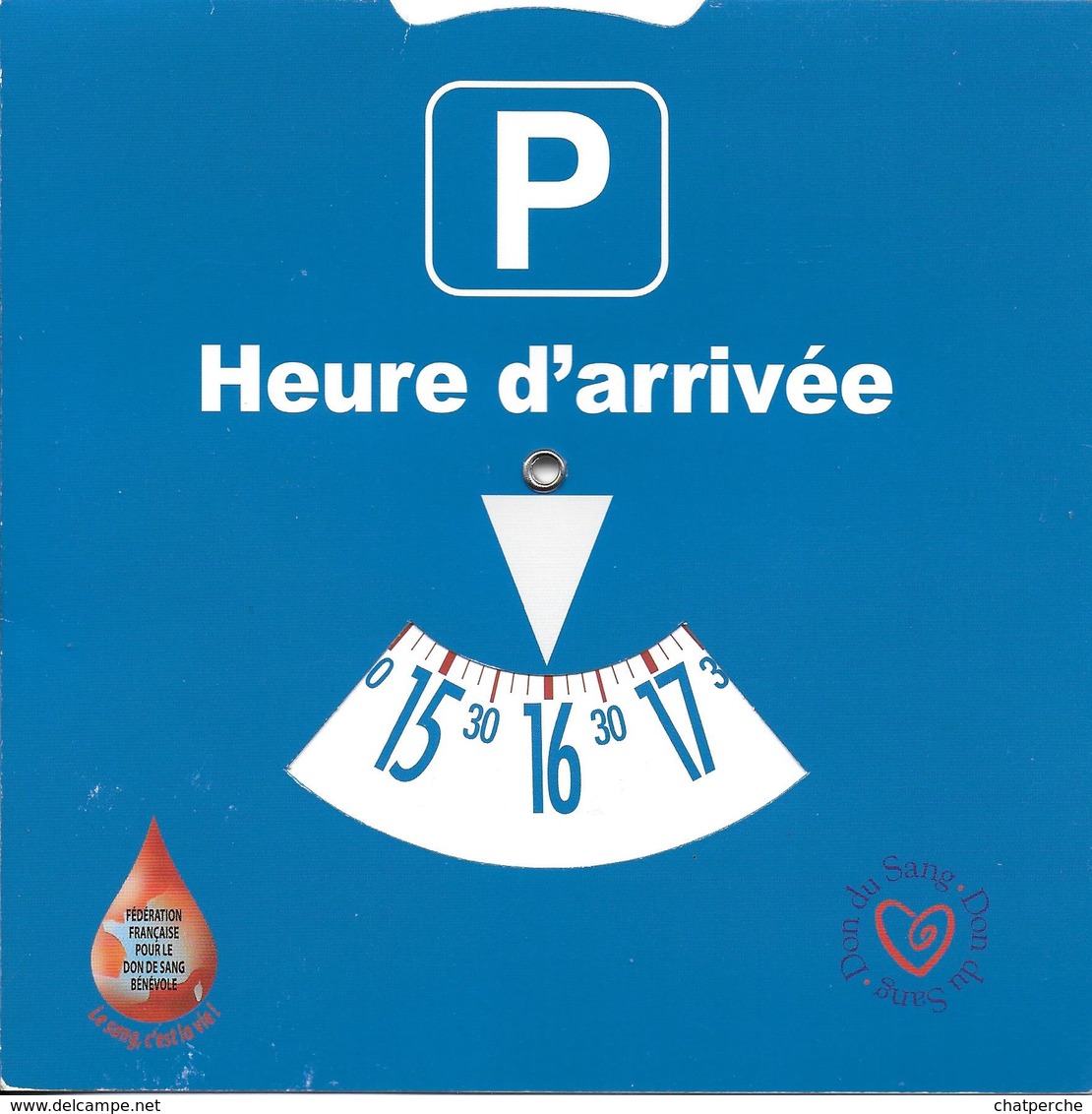 DISQUE DE STATIONNEMENT AUTO AUTOMOBILE FÉDÉRATION DON DU SANG BÉNÉVOLE PARIS - Autres & Non Classés