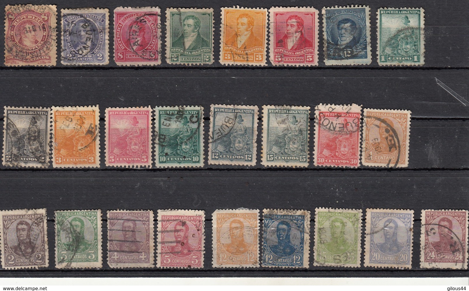 Argentine Lot De 25 Timbres - Oblitérés